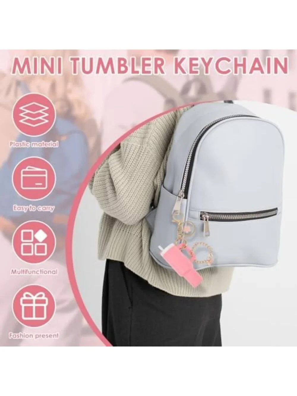 12 Pack Mini Tumbler Keychains | Cute Lip Balm Holders & Party Favors Set